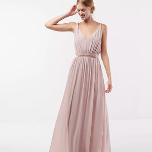 Blush pink maxi dress